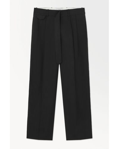 COS The Pleated Trousers - Black