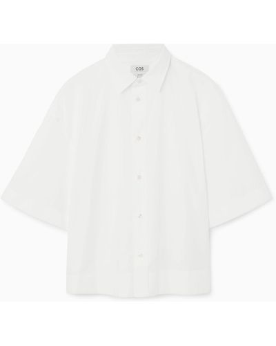 COS Oversized Short-sleeved Shirt - White