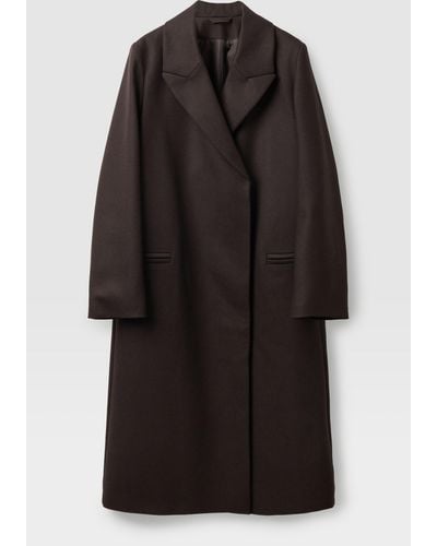 COS Double-breasted Wool Coat - Brown