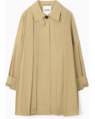 COS Oversized Scarf-detail Trench Coat - Natural