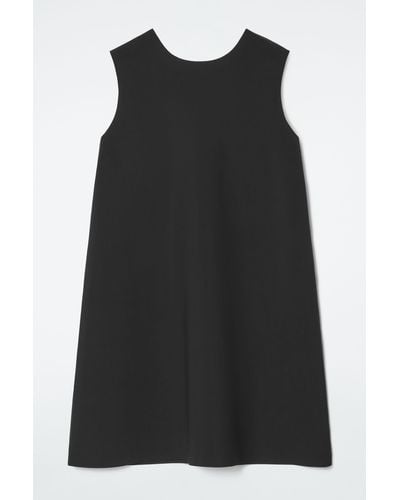 COS A-line Scuba Mini Dress - Black