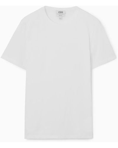 COS Klassisches T-shirt - Weiß