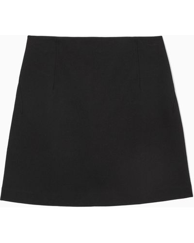 COS Twill Mini Skirt - Black