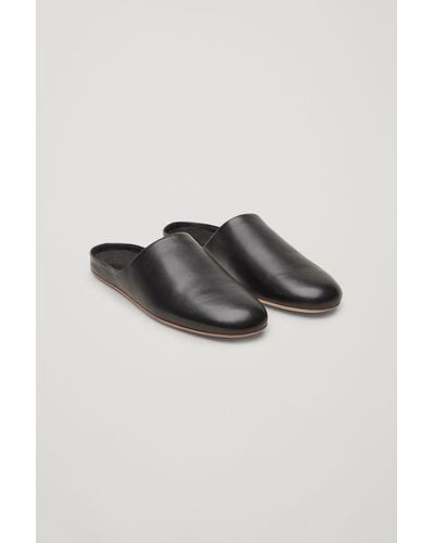 COS Leather Slippers - Black