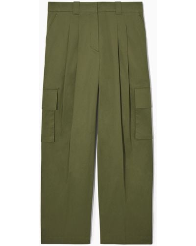 COS Wide-leg Cargo Trousers - Green