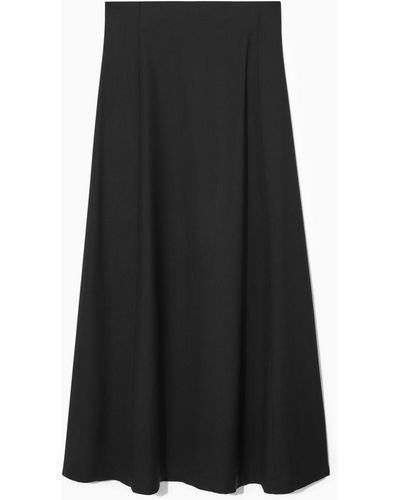 COS Wool Maxi Skirt - Black