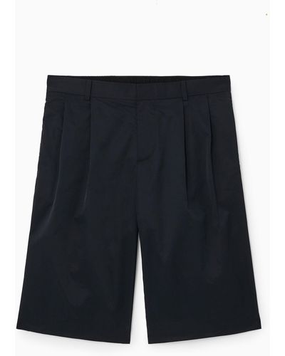 COS Long Nylon Shorts - Blue