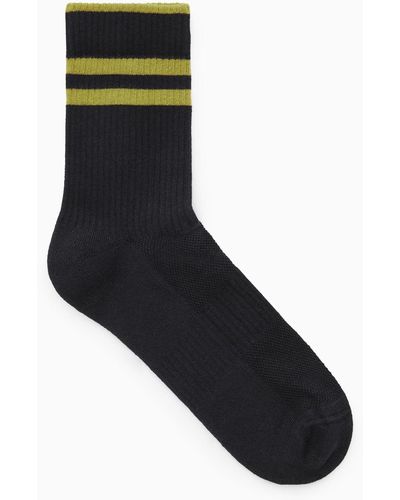 COS Striped Sports Socks - Black