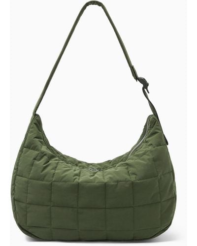 COS Quilted Messenger - Ripstop - Green