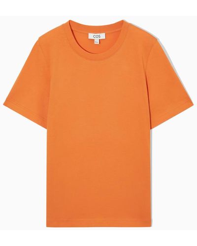 COS T-shirt Für Den Alltag - Orange