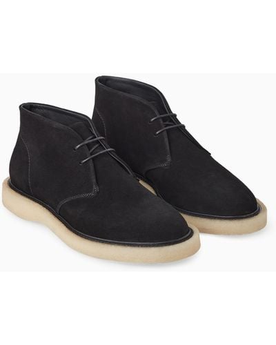 COS Leather Desert Boot - Black