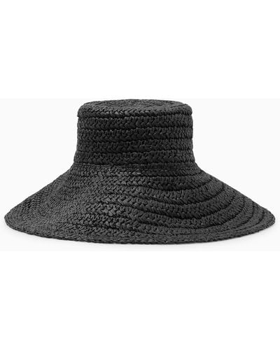COS Woven Straw Hat - Black