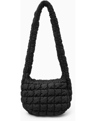 COS Quilted Messenger - Black