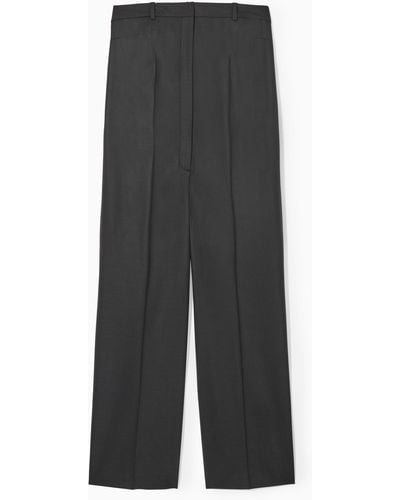 COS Strapless Wool Tailored Jumpsuit - Grey