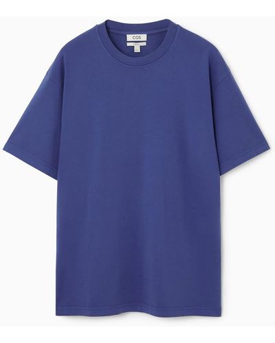 COS Lockeres T-shirt - Blau
