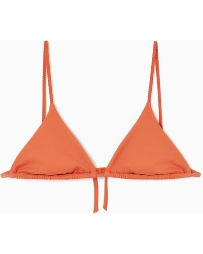 COS Triangle Bikini Top - Orange
