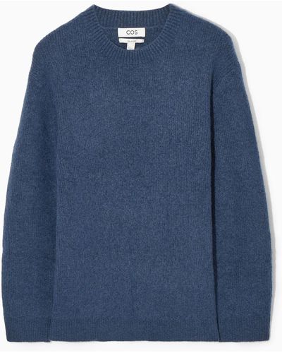 COS Textured Wool-blend Sweater - Blue