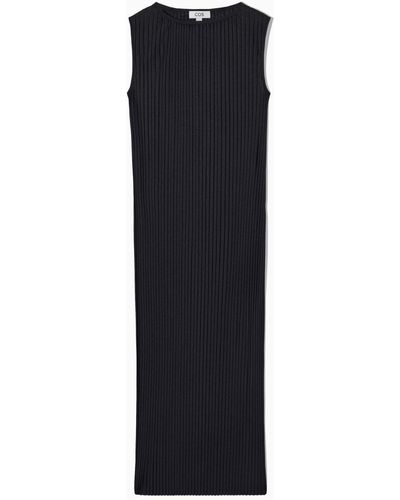 COS Sleeveless Pleated Maxi Dress - Black