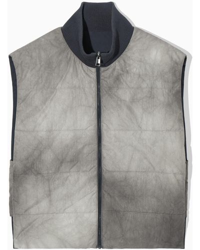 COS Reversible Padded Utility Vest - Grey