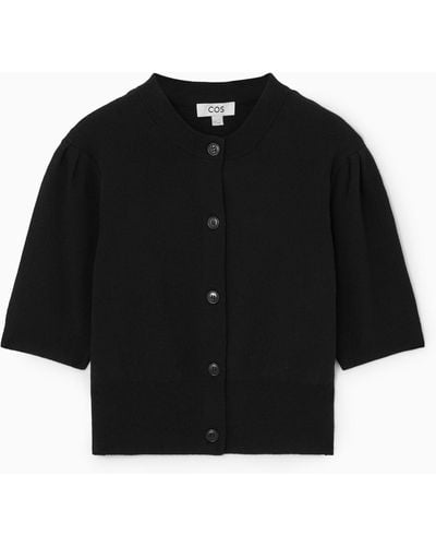 COS Cropped Short-sleeved Cardigan - Black