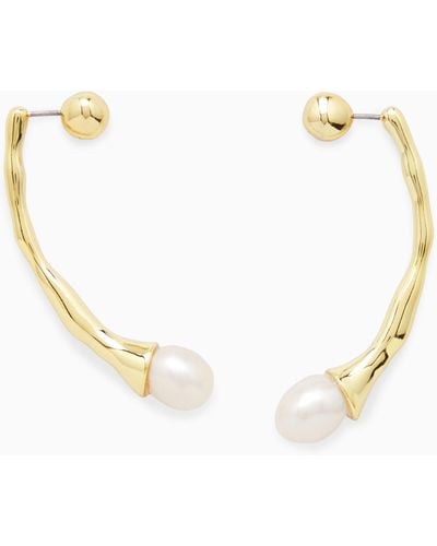 COS Freshwater Pearl Drop Earrings - White