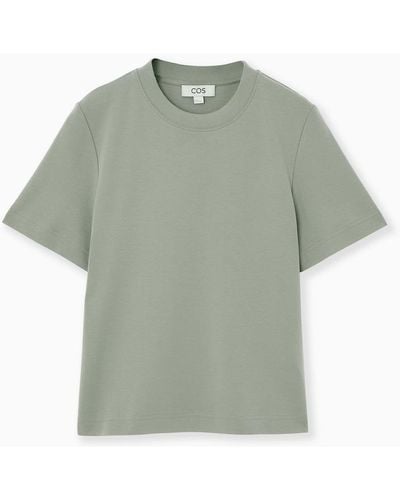 COS Schlichtes T-shirt - Grün