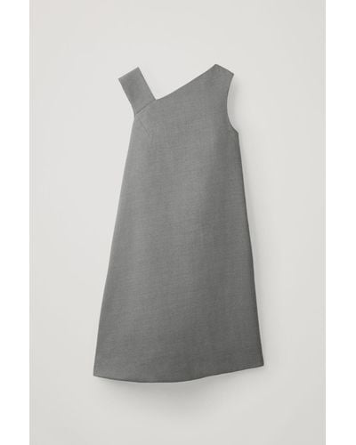 COS Asymmetric Tube Dress - Gray
