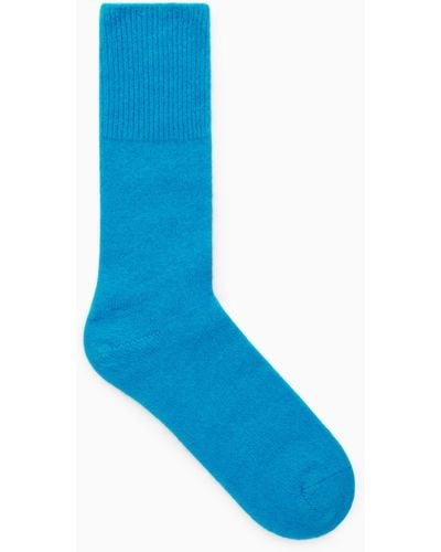 COS Alpaca-blend Ankle Socks - Blue