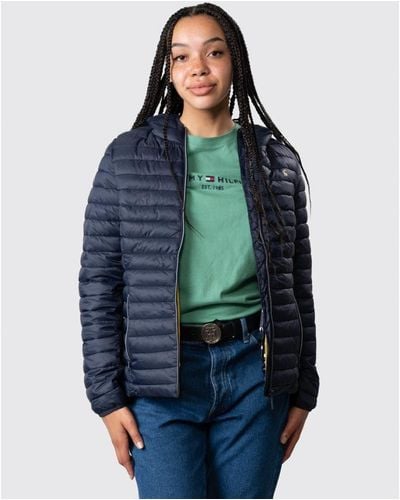 Joules Water Resistant Packable Puffer Coat - Blue