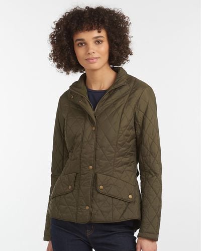Barbour Flyweight Cavalry Quilted Ladies Jacket - Green