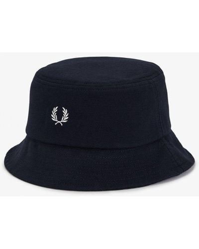 Fred Perry Pique Bucket Hat - Blue