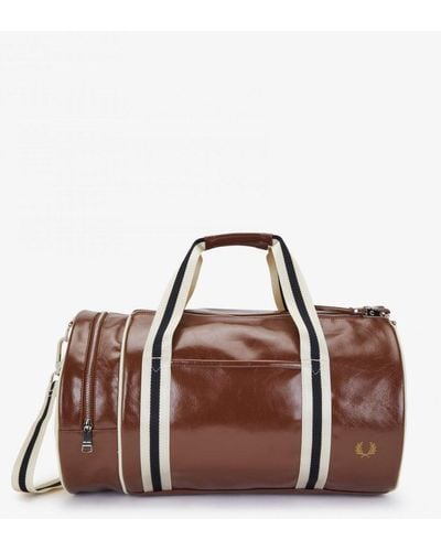 Fred Perry Classic Barrel Gym Bag - Brown