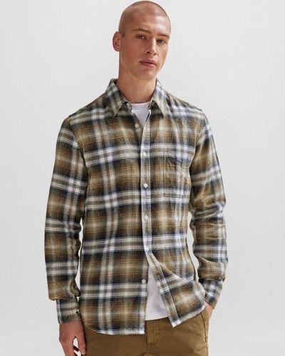 BOSS Relegant 6 Cotton Flannel Check Shirt - Multicolour