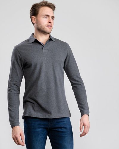 Barbour Sports Long Sleeve Polo Shirt - Grey