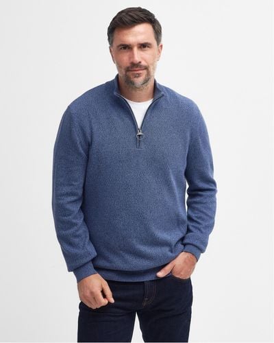 Barbour Whitfield Half Zip Sweater - Blue