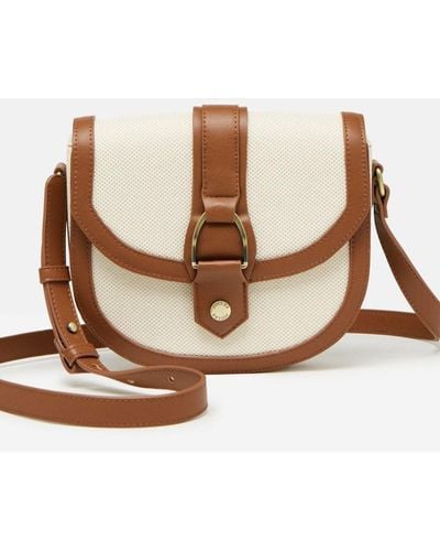 Joules Ludlow Canvas Cross Body Bag - Brown