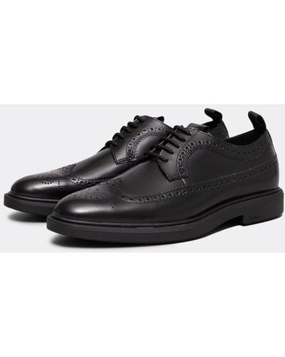 BOSS by HUGO BOSS Larry Leather Derby Brogue Shoes - Black