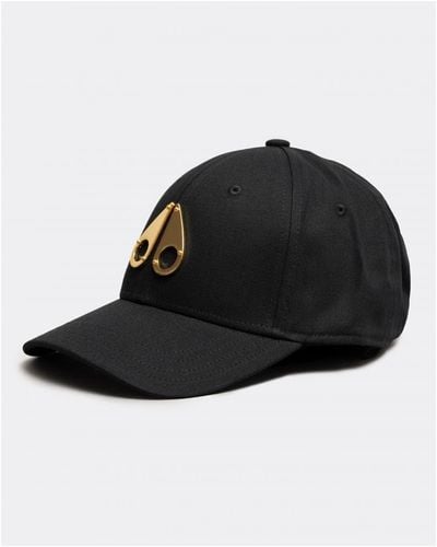 Moose Knuckles Gold Logo Icon Cap - Black