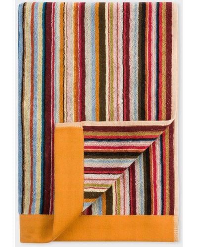 Paul Smith Large Signature Stripe Beach Towel - Orange