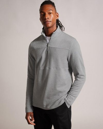 Ted Baker Gazine Half Zip Sweatshirt - Grey