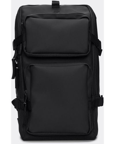Rains Unisex Trail Cargo Backpack - Black