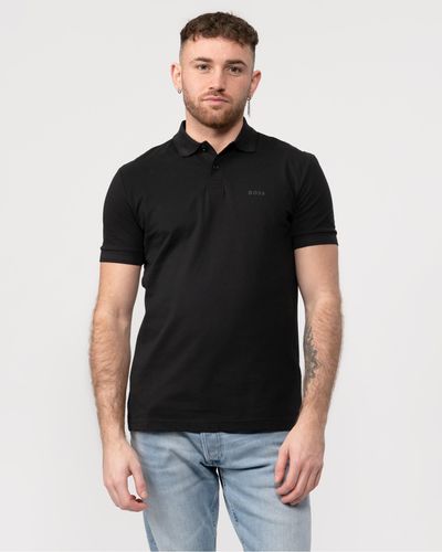 BOSS Pio 1 Short Sleeve Polo Shirt - Black