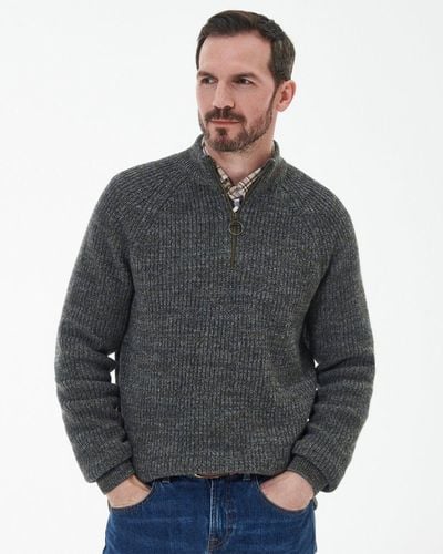 Barbour Horseford Half-zip Sweater - Gray