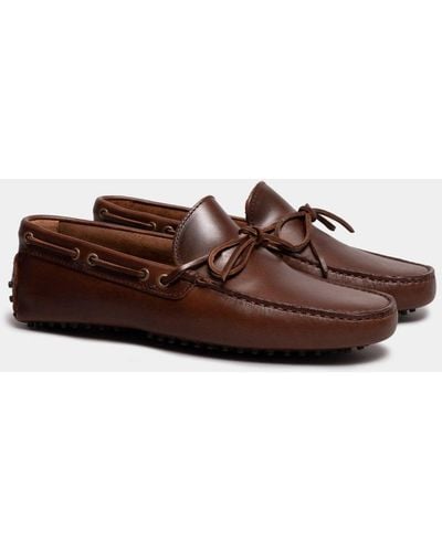 Oliver Sweeney Lastres Leather Driving Shoe - Brown
