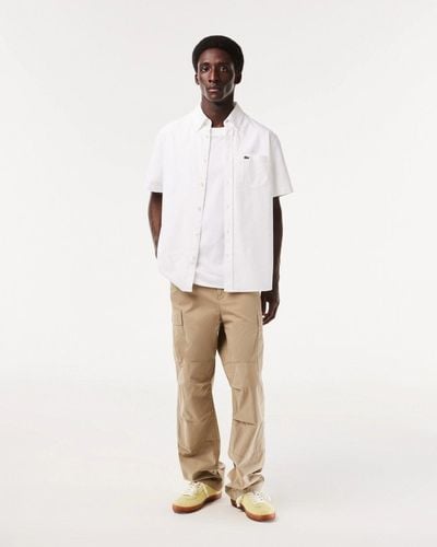 Lacoste Casual Short Sleeve Woven Shirt - White