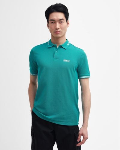 Barbour Essential Tipped Tailored Polo - Green