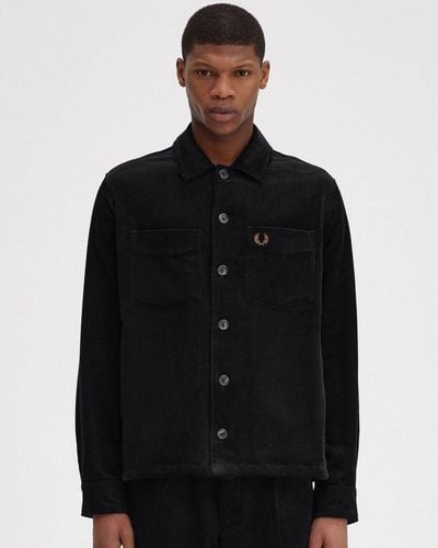 Fred Perry Corduroy Overshirt - Black