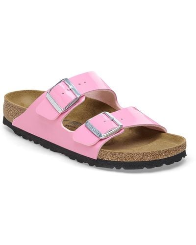 Birkenstock Arizona Birko-flor Patent Sandals - Pink