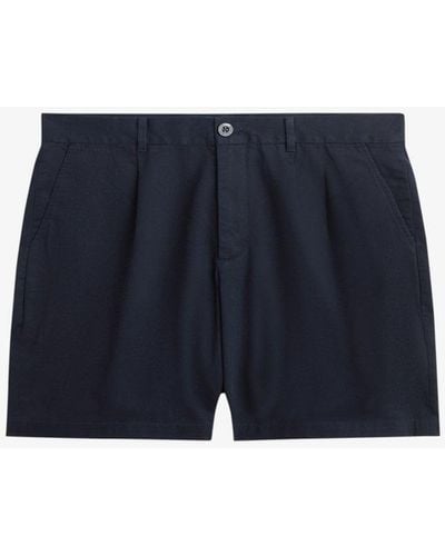 Fred Perry Wide Leg Woven Shorts - Blue
