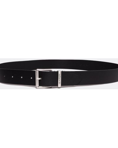 GANT Logo Leather Belt - Black